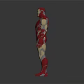 Iron Man Action Figure in Red and Gold Armor Standing Pose Collectible Model