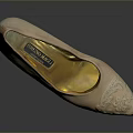 Elegant Ferragamo High Heels In Beige Suede With Embroidered Floral Pattern For Daily Life