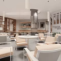 Quiet Wind Cafe Sweet Shop Leisure Area Card Area Card Block Combination Bar 3d model