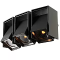 Modern Black Metal Downlights And Spotlights With Warm Illumination For Indoor Ceiling Installation