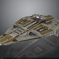 Futuristic Aerospace Spaceship Design With Metallic Surface And Detailed Structure