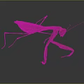 Modern mantis knife-winged insect 3d model