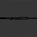 Modern Tactical Rifle With Black Finish And Detailed Military Structure Design