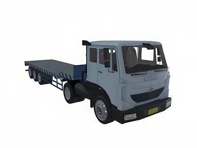 Flatbed Utility Truck with Spacious Flatbed and Cab Design 3d model