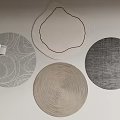Round Rugs with Various Textured Patterns and Neutral Tones for Modern Interiors 3d model