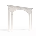 White Decorative Door Arch With Columns And Ornate Carved Details