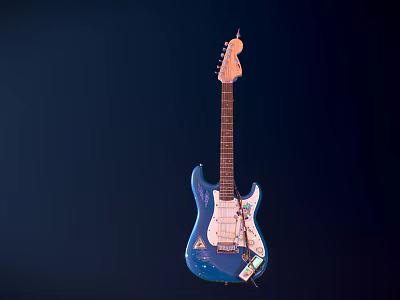 Modern Guitar Electric Guitar 3d model