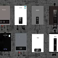 Modern Wall Mounted Electric Water Heaters With Digital Display And Various Colors For Daily Use