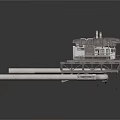 Large Industrial Metal Platform Structure With Rustic Surface Railings And Pipes