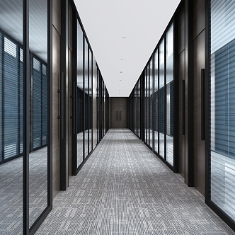 Modern Aisle Hospital Corridor Aisle Corridor Office Aisle Corporate Aisle Office Corridor 3d model