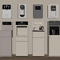 Modern Daily Appliances Featuring Wall Mounted And Floor Standing Water Dispensers And Coffee Makers
