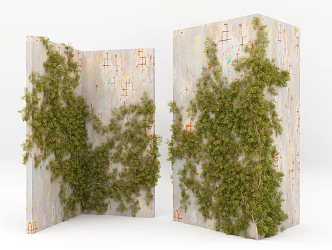 modern plant wall green plant wall 3d model