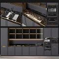 Modern Kitchen Interior Design With Gray Cabinets Marble Countertops And Appliances