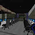 Modern Spacious Internet Cafe Interior With Multiple Computers And Ergonomic Chairs 3d model