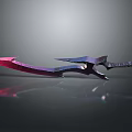 Sharp Blade Weapon With Unique Metallic Design And Reflective Surface