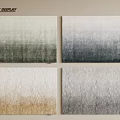 Stylish Square Carpet Display with Gradient Colors and Textured Design in Various Tones