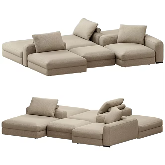 Ananta Modern Tofu Sofa 18 3d model