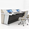 Light Luxury Monitoring Table Operation Desk Dispatching Command Table Console Command Table 3d model