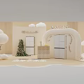 Live Stream Room Decorative Setup With Soft Tones Balloons And Welcome Sign