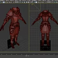 Black Medieval Fantasy Armor With Shoulder Arm Leg Protection And Waist Belt