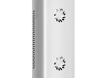 White Daily Use Electrical Appliance With Two Circular Ventilation Holes Design 3d model