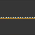 Blue And Yellow Striped Road Barrier With Reflective Divider Lines For Traffic Safety