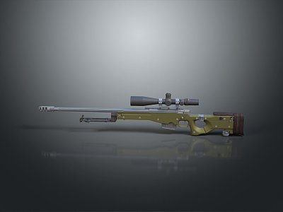 Sniper rifle sight sniper rifle sci-fi sniper rifle semi-automatic rifle combat rifle 3d model