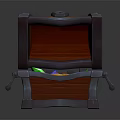 Open Treasure Chest Filled With Shining Gold Coins And Colorful Gems