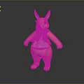 Cute Cartoon Rabbit With Orange Body Yellow Vest Black Tie White Belly And Pink Paws