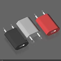 Colorful USB Chargers In Black White Red For Daily Household Use