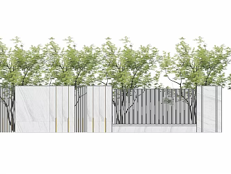Modern fence 3d model