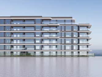 Modern Residential Building 3d model