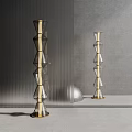 Modern Geometric Floor Lamp With Metal Frame And Glass Elements In Contemporary Interior