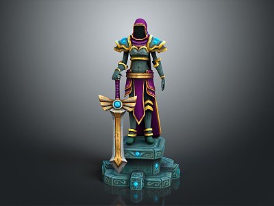 Western Samurai Western Warrior Western Hero Western Warrior Knight Hero Ancient Warrior Paladin 3d model