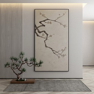 New Chinese Plant Painting Decorative Painting 3d model