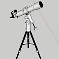 Telescope decorative ornaments 3d model