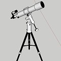 Telescope decorative ornaments 3d model