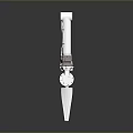 White Mechanical Arm Structure With Rotating Parts And Industrial Metal Design