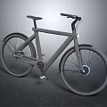 Modern Minimalist Bicycle With Sleek Frame Matte Gray Finish And Stylish Wheels