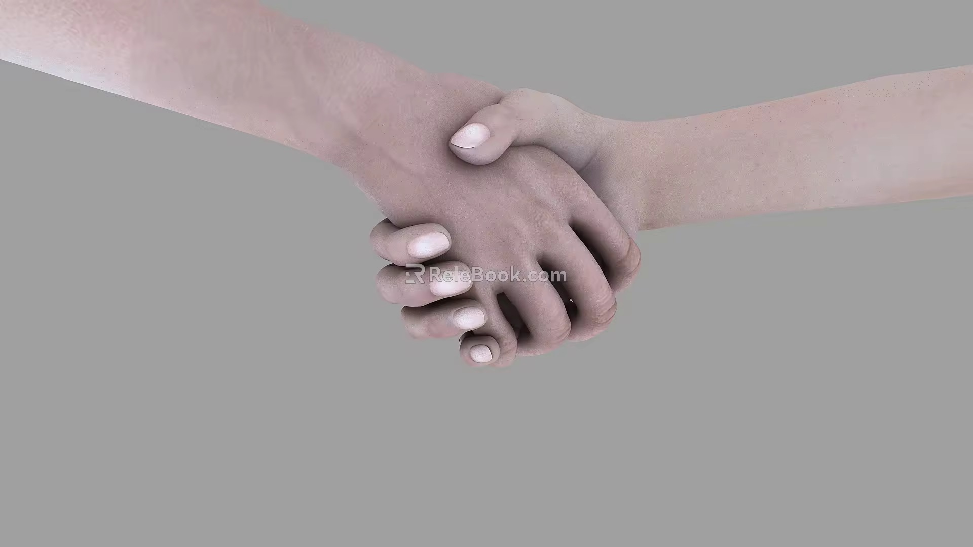 Handshake Close-up with Binding 3d model