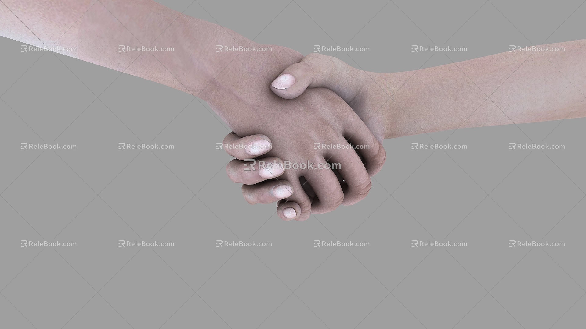 Handshake Handshake Close-up with Binding 3d model