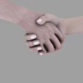 Handshake Close-up with Binding 3d model