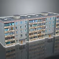 Multi Story Modern Residential Building With Gray Exterior Multiple Windows And Balconies