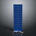 Modern Home Appliance With Blue Solar Panel Design And Efficient Energy Use 3d model