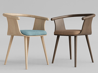 Nordic Dining Chair Single Chair 3d model