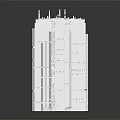 Modern High Rise Building With Vertical Lines And Layered White Facade Structure