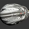 Stylish Off Road Motorcycle Helmet Featuring Gray White Yellow Patterns And Visor