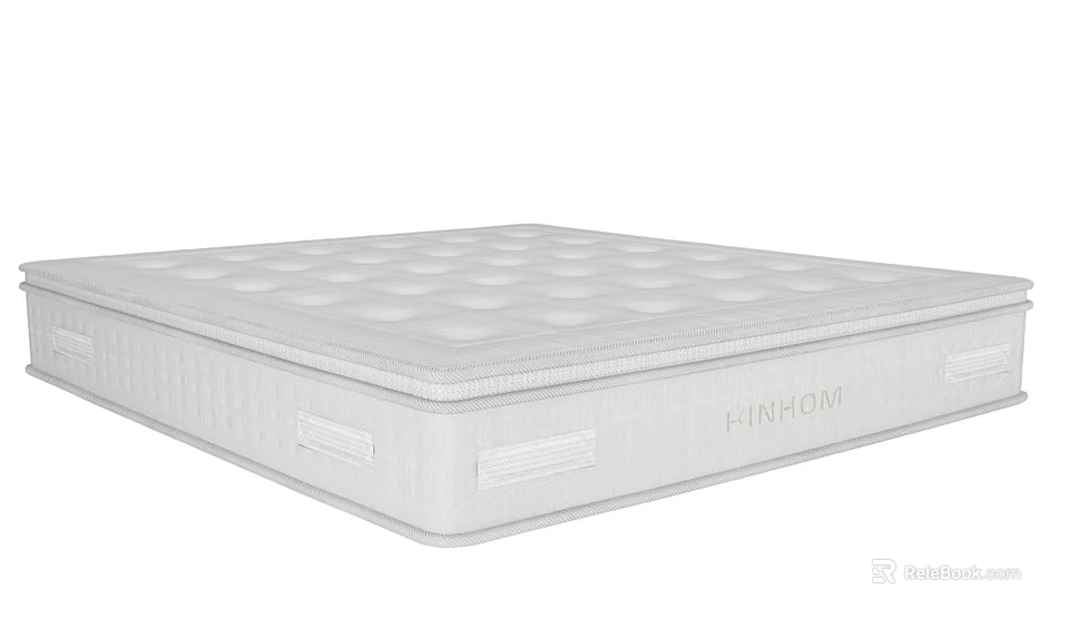 FINHOM White Mattress With Comfortable Quilted Surface And Modern Design 3d model 