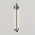 Unique Shaped Pendant Light With Modern Metal Frame And Vertical Light Tubes 3d model