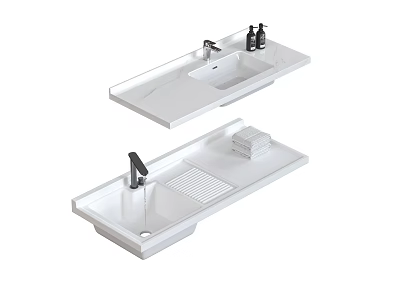 Bathroom cabinet integrated basin bathroom basin 3d model